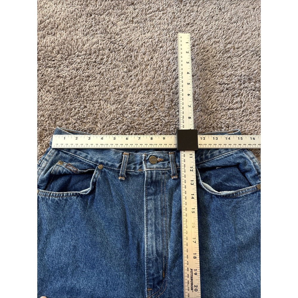 Vintage 80s 90s Made In USA Chic Denim Blue Mom High Rise Jeans 30x31 - Picture 4 of 6